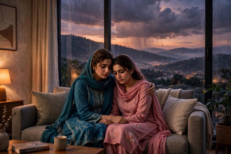 Do Behnoon Ka Faisla — A Long Urdu Story — desi story illustration